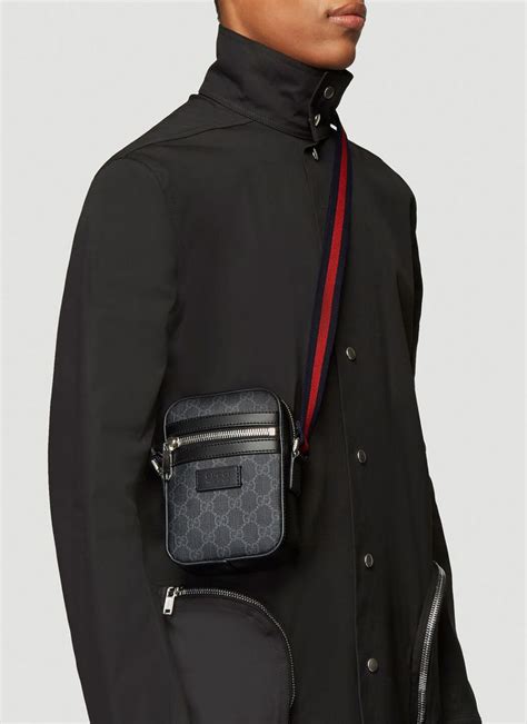 gucci crossbody bag men's|gucci shoulder bag men's black.